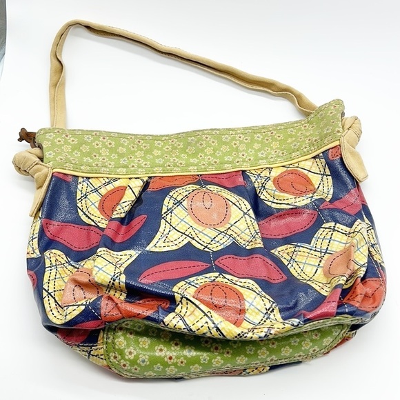 Fossil Floral Printed Coated Canvas Hobo Bag Tote Handbag‎ - Picture 1 of 9